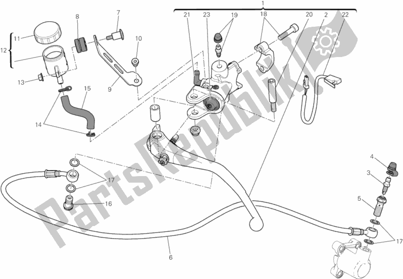 Todas as partes de Controle De Embreagem do Ducati Superbike 1199 Panigale Superleggera 2014
